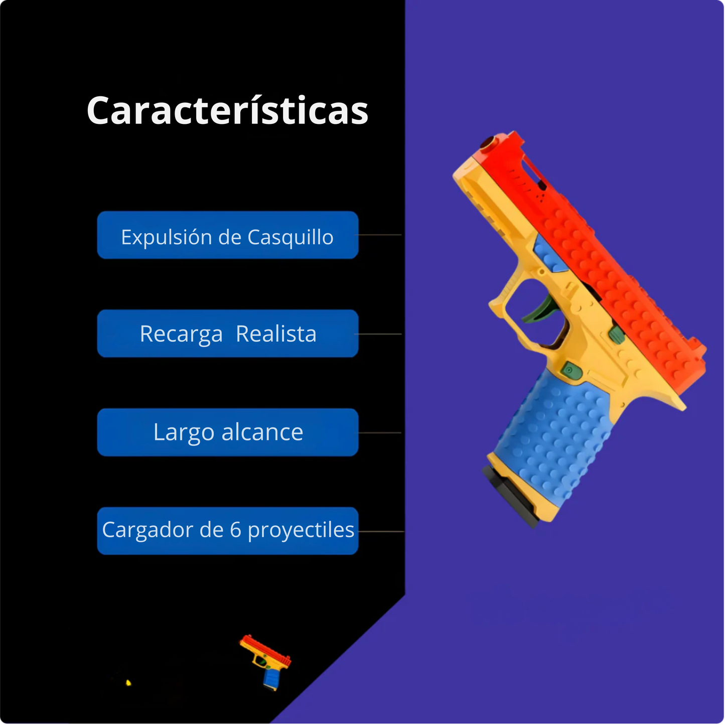 BLASTERSHOCK™ Pistola de Bloques - Bláster